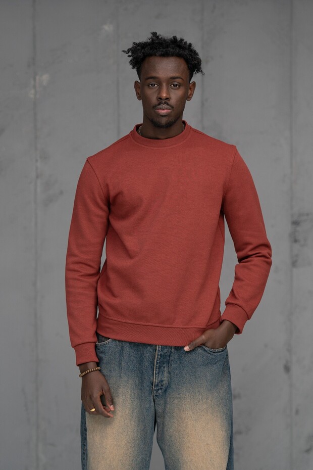 Slimfit Dot Dobby Crew Neck Cotton Sweater