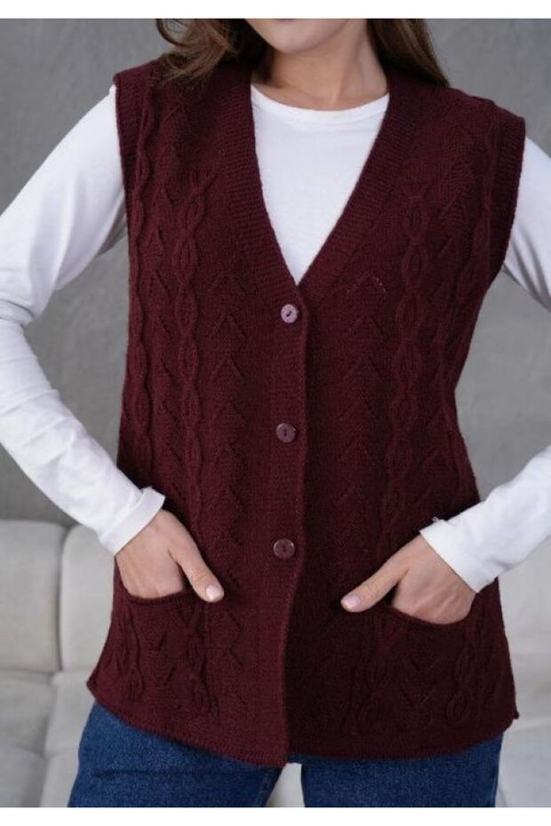 Triko Anne Örme Yelek - 2