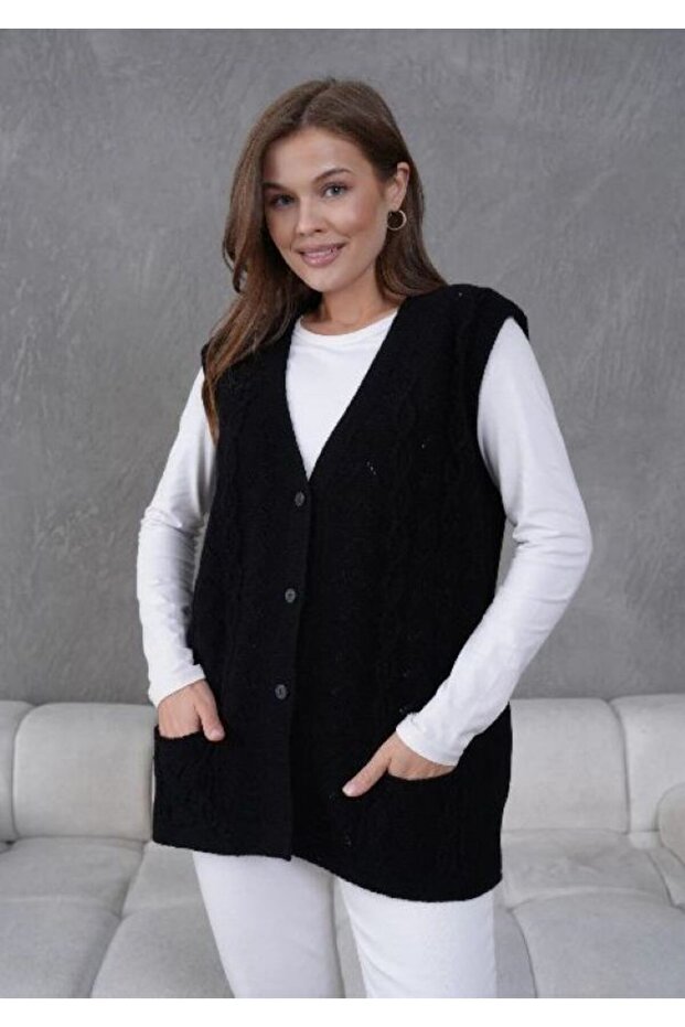 Triko Anne Örme Yelek - 1