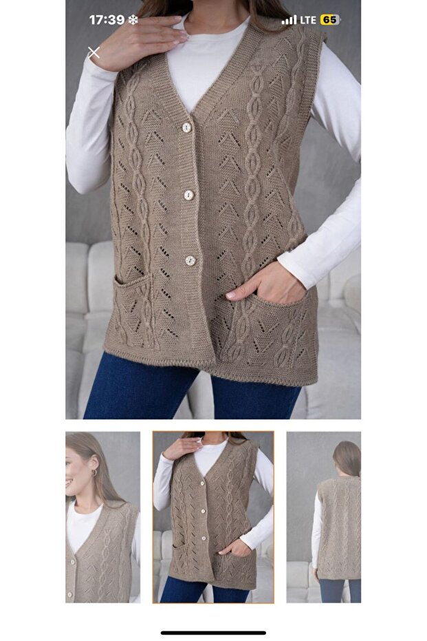 Triko Anne Örme Yelek - 2