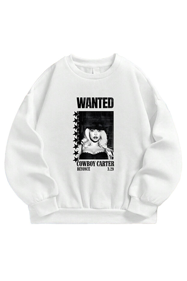 بيونسيه وانتد مطبوع قصة فضفاضة سويت شيرت للجنسين