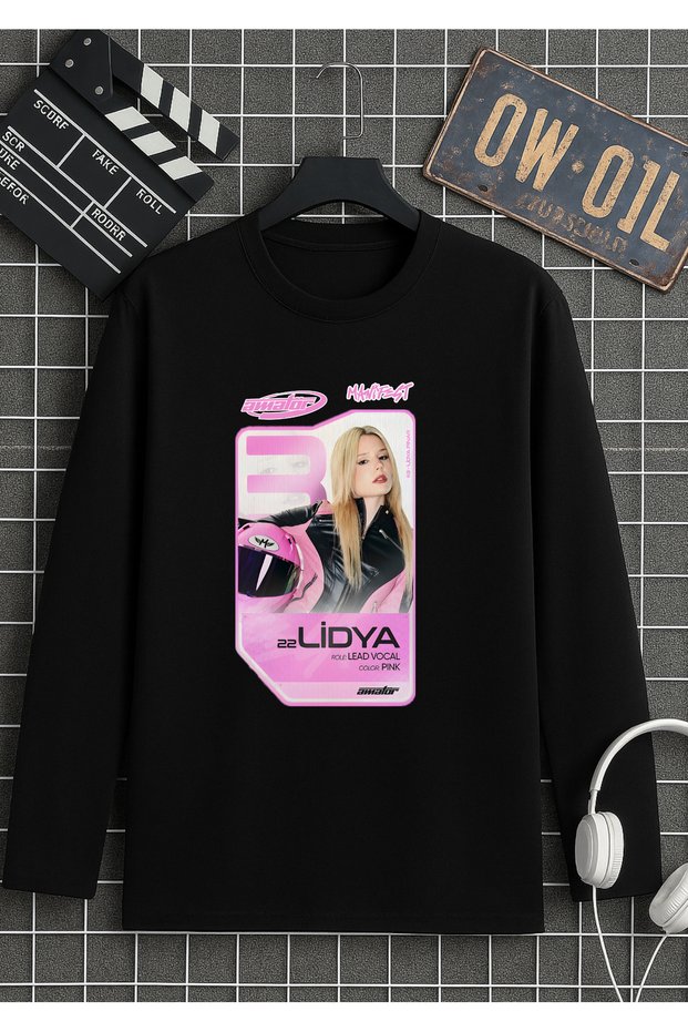 Manifest Zoktay, Sueda,Mi̇na, Esi̇n, Hi̇lal, Li̇dya Bask Printed Cover Black Long Sleeve 100% Cotton Organic