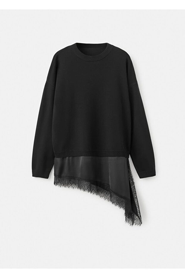 Dantel detaylı kazak - 3