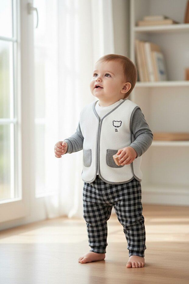 Babydola Cardigan Pants 3-Piece Set