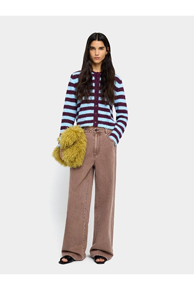 Çizgili Örme Hırka - 2