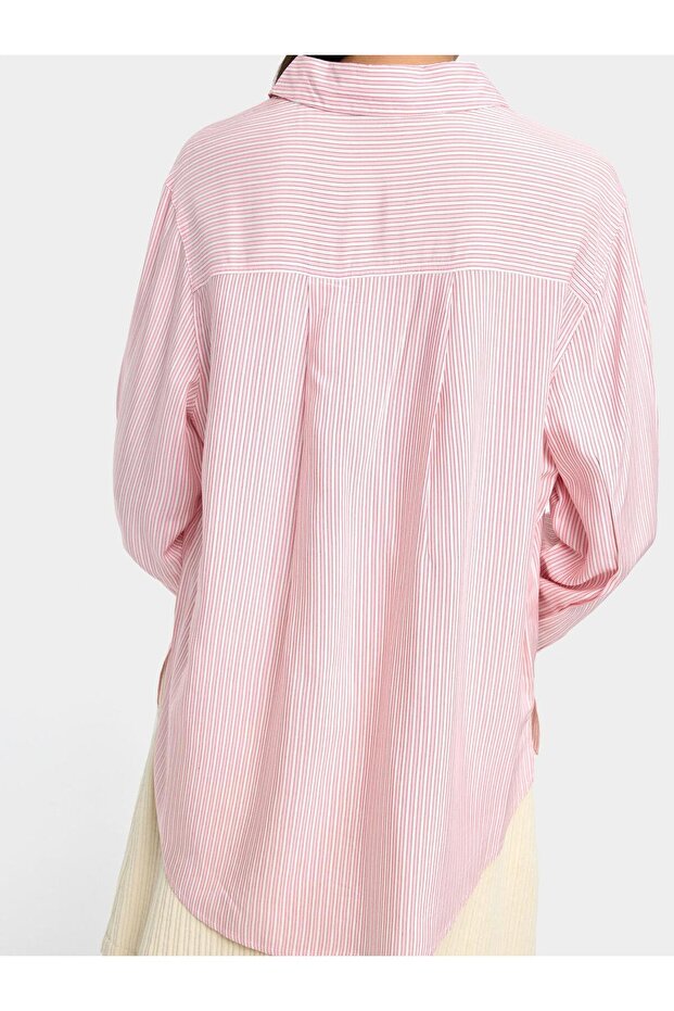 İnce Çizgili Gömlek - 5