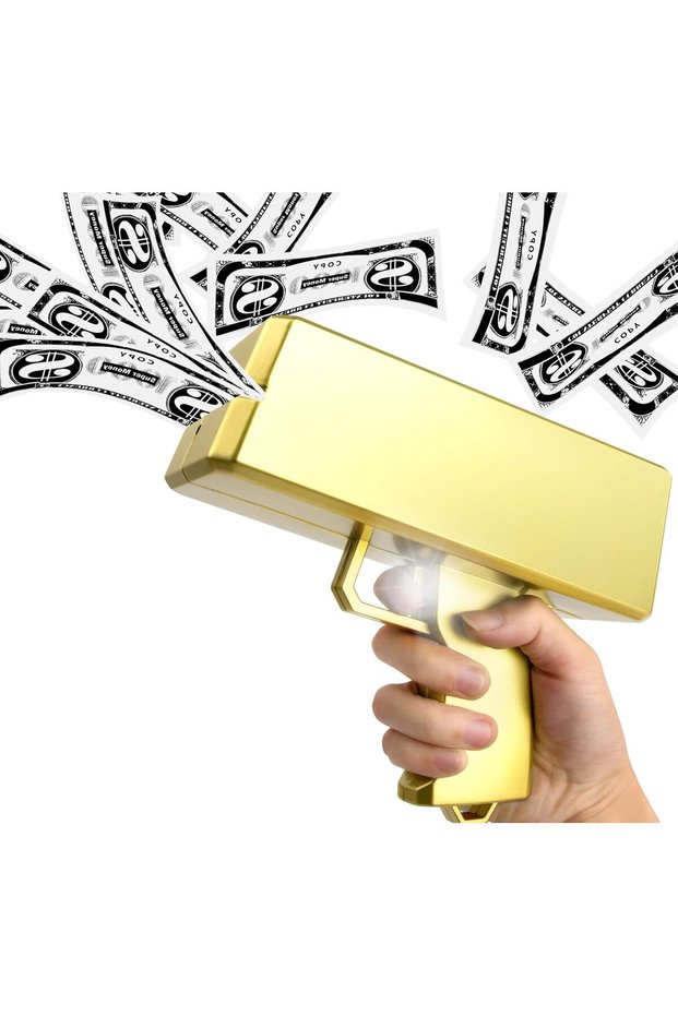 KWYZ Golden Money Shooter - Handheld Spray Cash Gun Toy