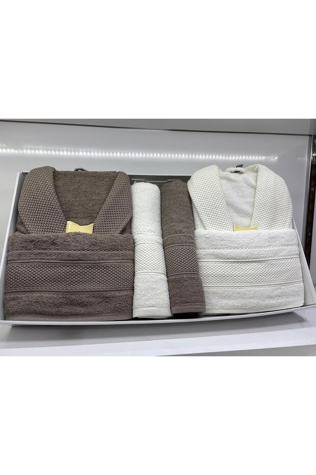 Armina 8-Piece Bathrobe Set (Beige - Cream)