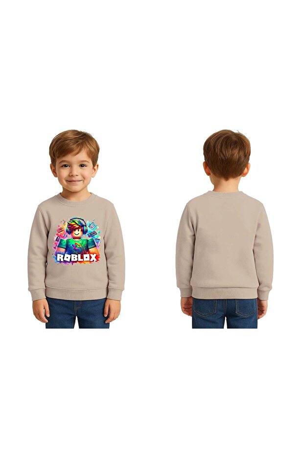 Unisex Roblox Printed Children's Swaetshirt 3 Thread Rasterated
