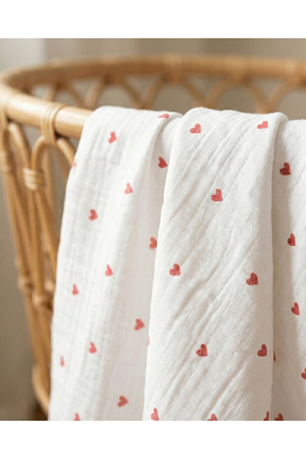 Kalp Müslin Örtü - 1