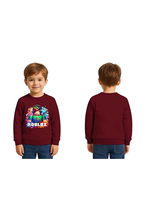 Unisex Roblox Printed Children's Swaetshirt 3 Thread Rasterated
