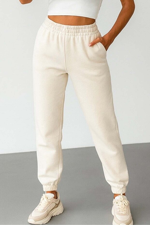 بنطال رياضي من ثلاث خيوط مع بطانة من الصوف من الداخل G6980 - 3