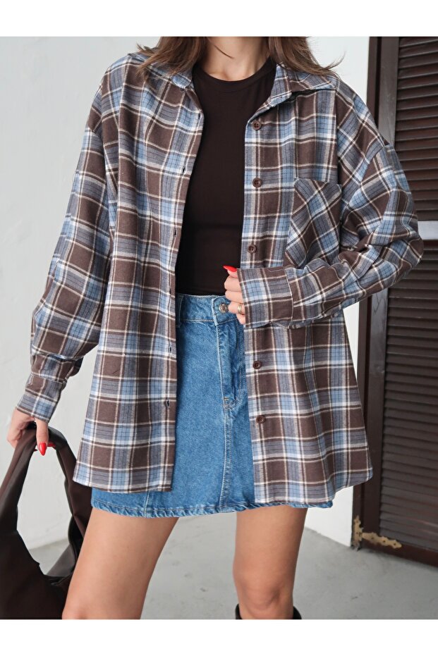 Women's Christ Flannel Shirt, Oversized Wide Fit