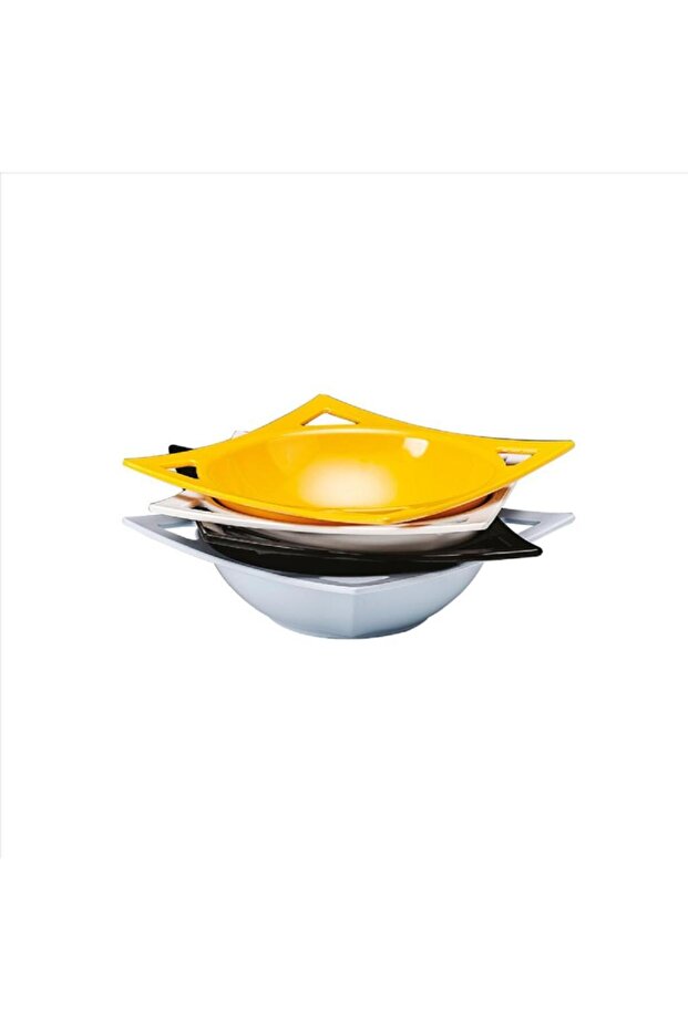 وعاء مربع من الميلامين، 27x27x8 سم، أبيض