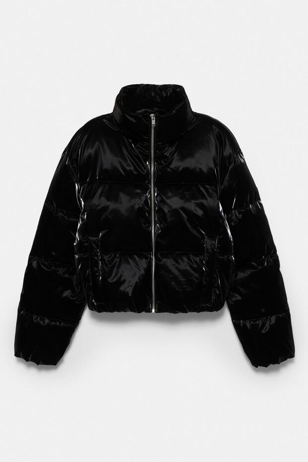 Parlak görünümlü şişme ceket - 4