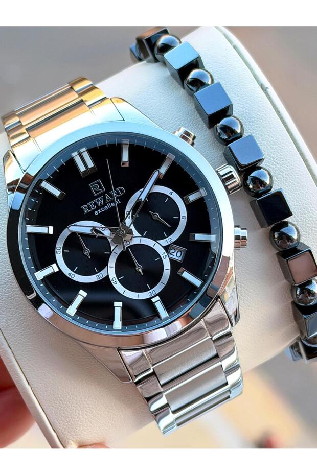 Men's Wristwatch Rw193.2 with Stopwatch, 5 Atm Water Resistant, 2 Years Warranty, Bracelet Gift
