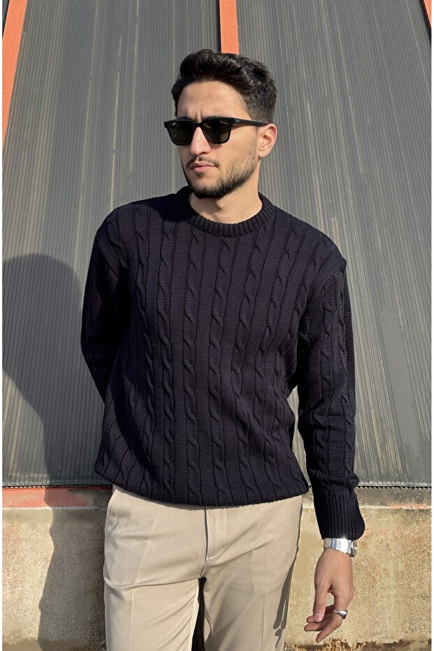 Crew Neck, Hair Knit, Regular, Comfortable Fit, Winter, Knitwear Knitted Sweater 25Pltk19