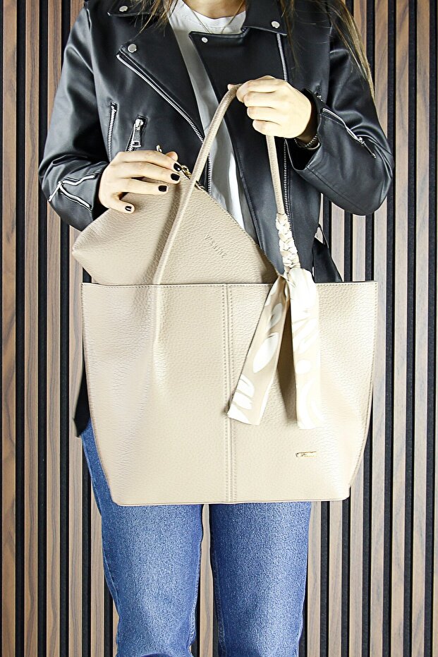 Kum Vegan Magnetic Closure Large Size Daily Shoulder Bag and Handbag with Strap