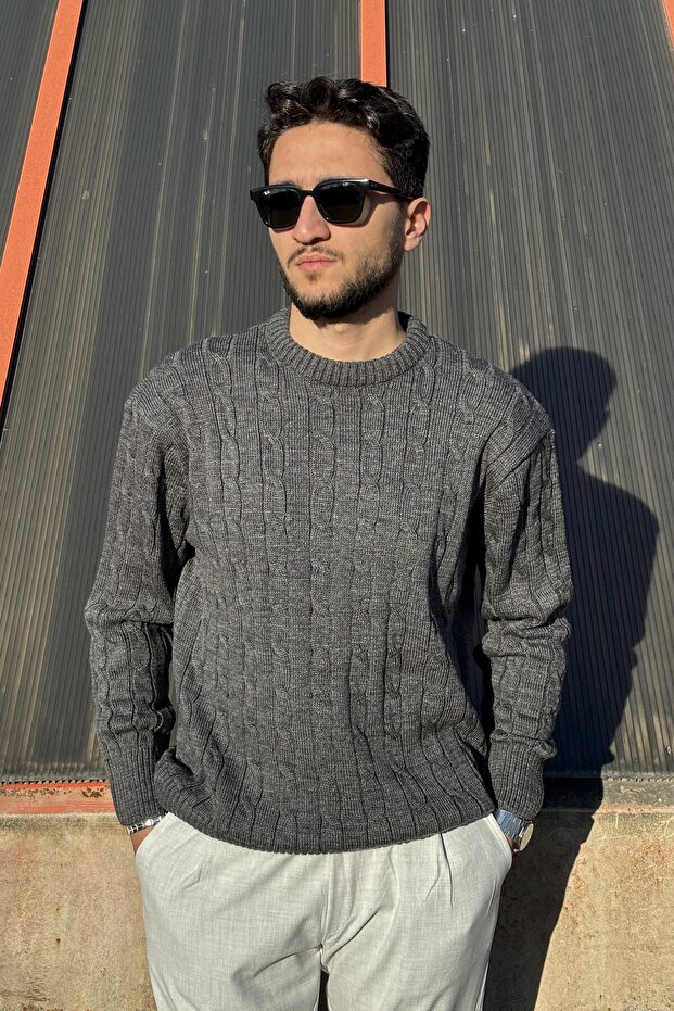 Crew Neck, Hair Knit, Regular, Comfortable Fit, Winter, Knitwear Knitted Sweater 25Pltk19