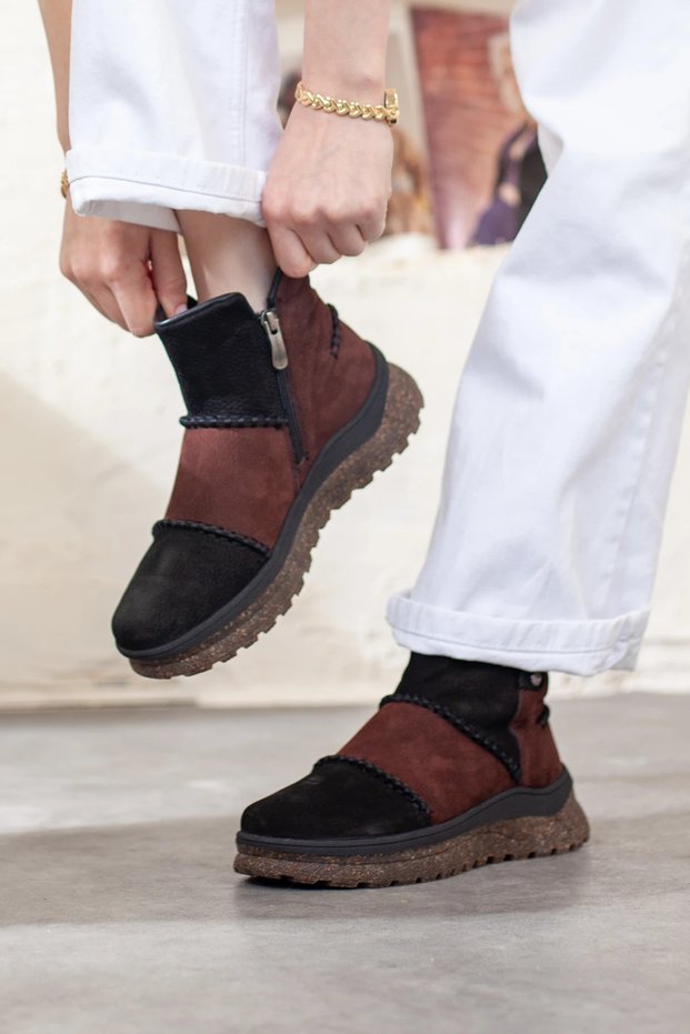 Mammamia Genuine Leather Non-Slip Sole Casual Boots