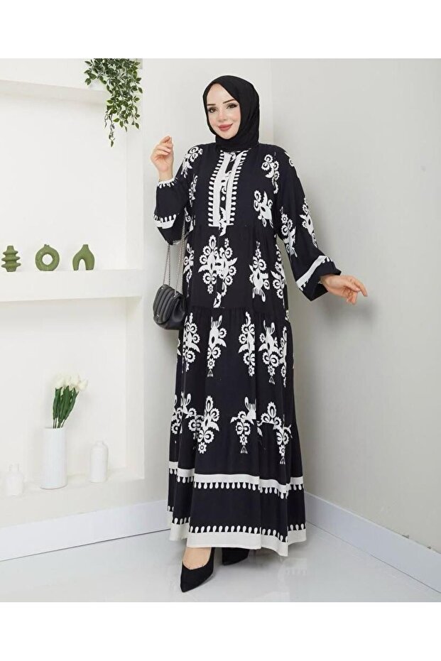 KADIN VİSKON ELBİSE - 1