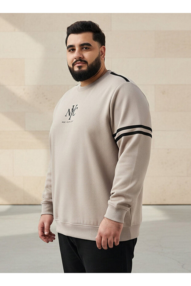 Men Regular Fit New York City Print Cotton Sweatshirt