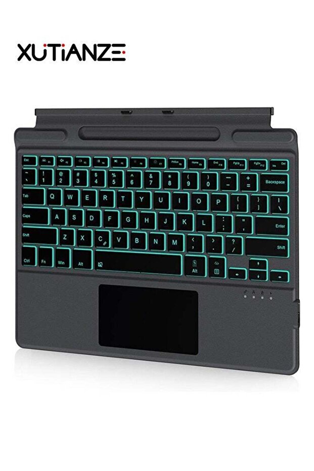 لوحة مفاتيح تعمل باللمس بإضاءة خلفية بسبعة ألوان لأجهزة Surface Pro 8/9/10/X - غطاء Signature Type