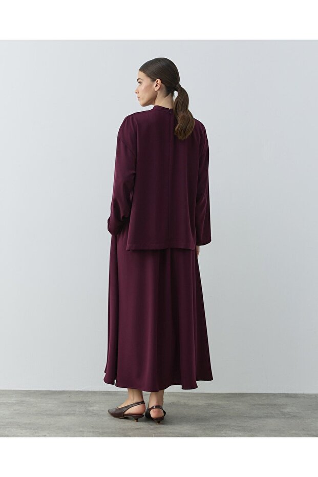 Krep Basic Bluz Mürdüm - 6