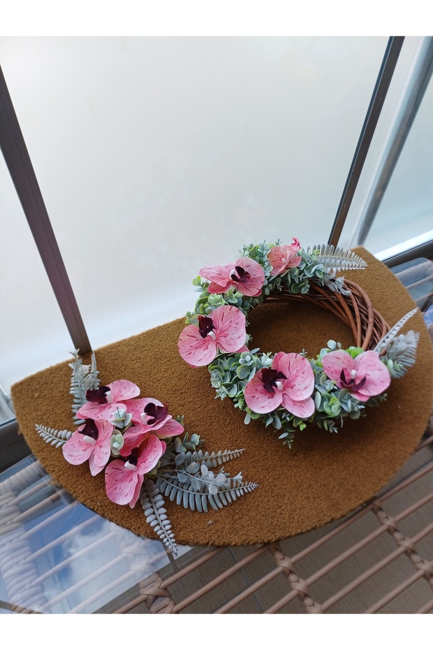 Orkide kapı çelenk - 3