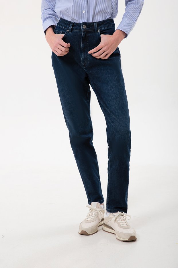 Organic Cotton Navy Blue Women's Comfort Jean Pants