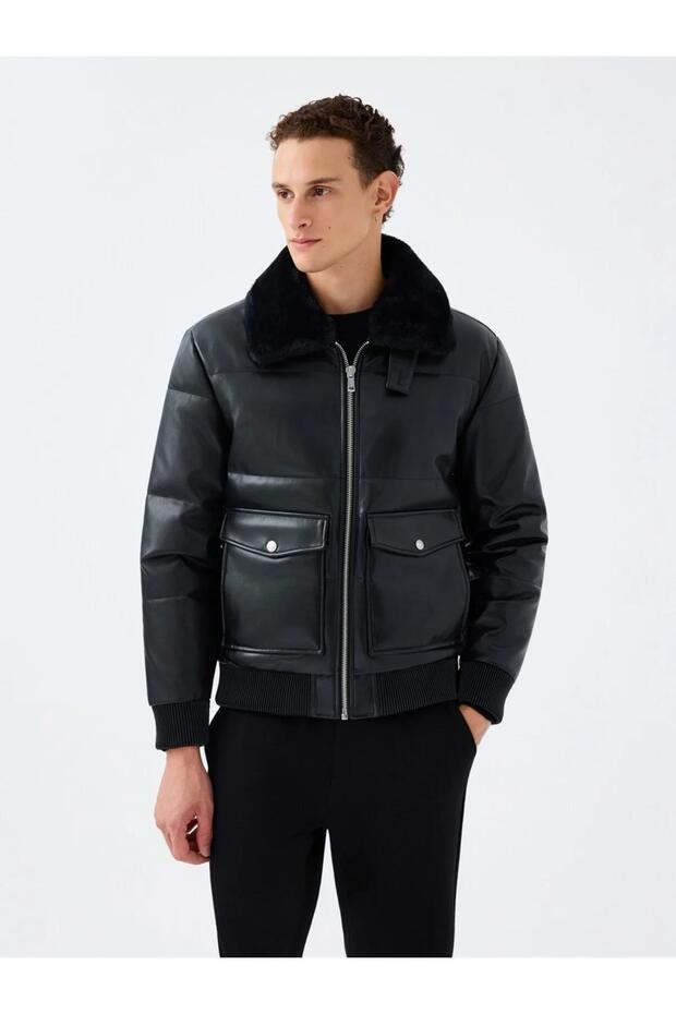 Regular Fit Erkek Mont Pu - 8