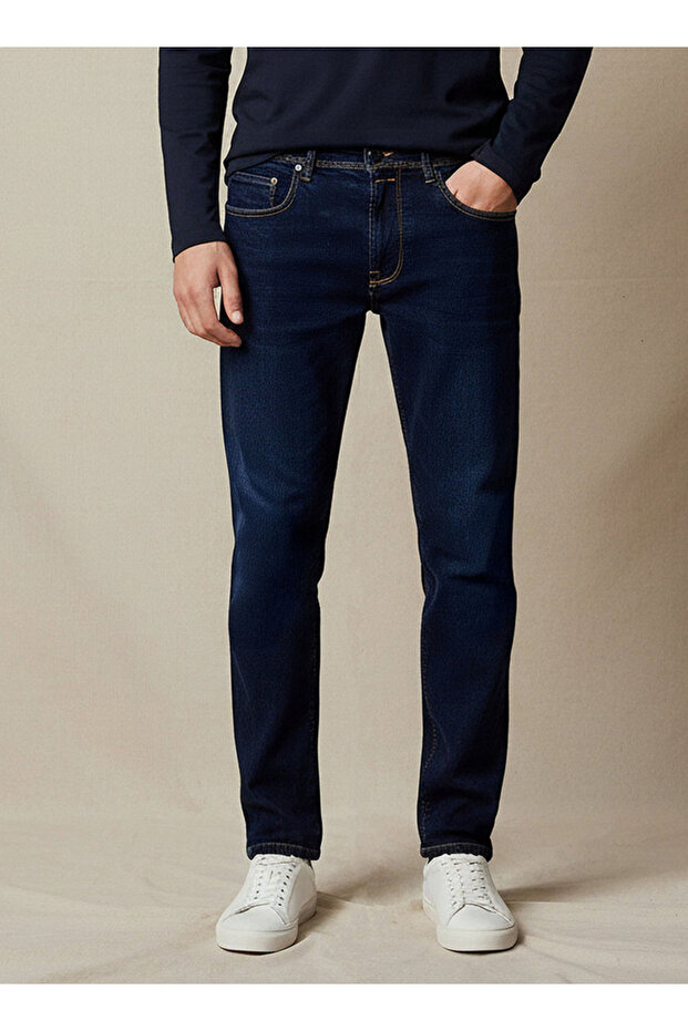 Men Slim Fit Flexi Waist Pocket Jeans