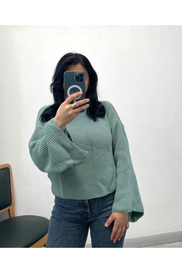 İspanyol Kol Triko Kazak - 1