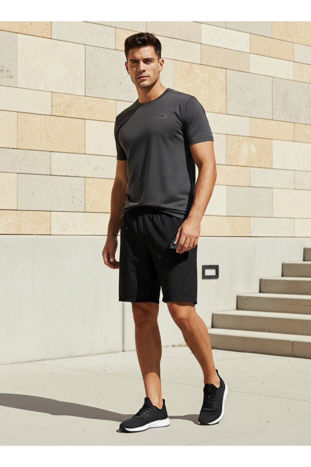 Regular Fit Shorts with Mesh Panel - 2