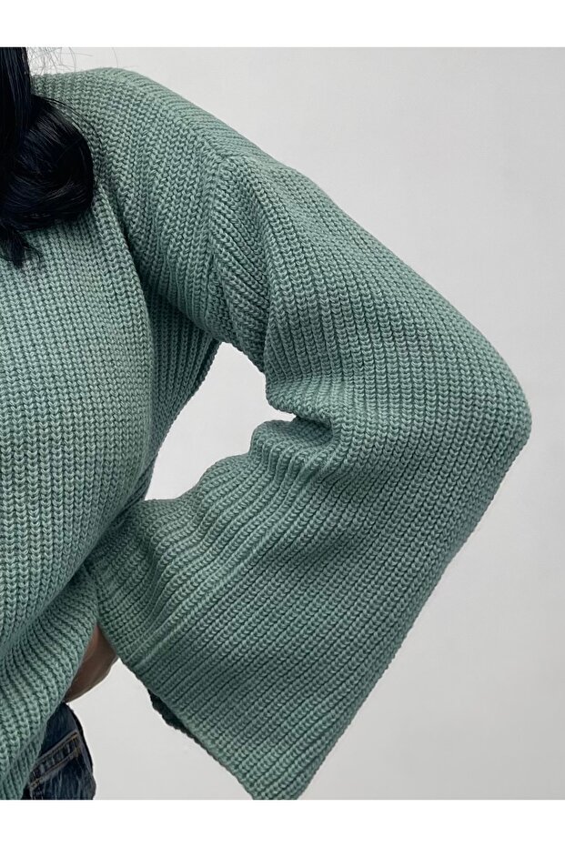 İspanyol Kol Triko Kazak - 2