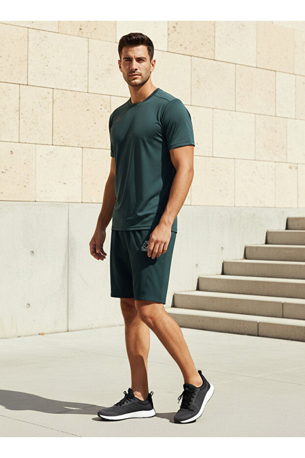 Regular Fit Shorts with Mesh Panel - 2