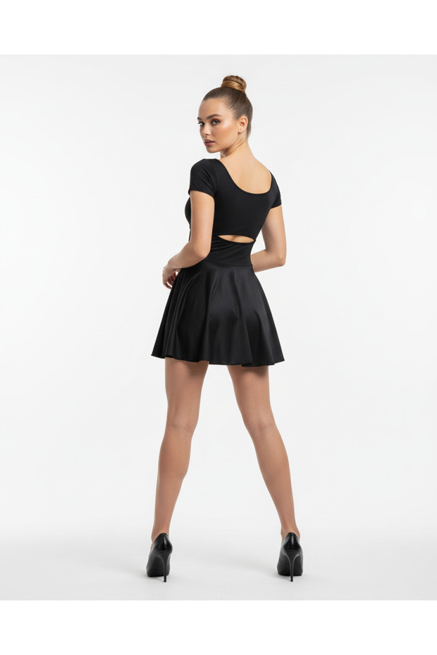 SÜPER MİNİ SİYAH ELBİSE - 2