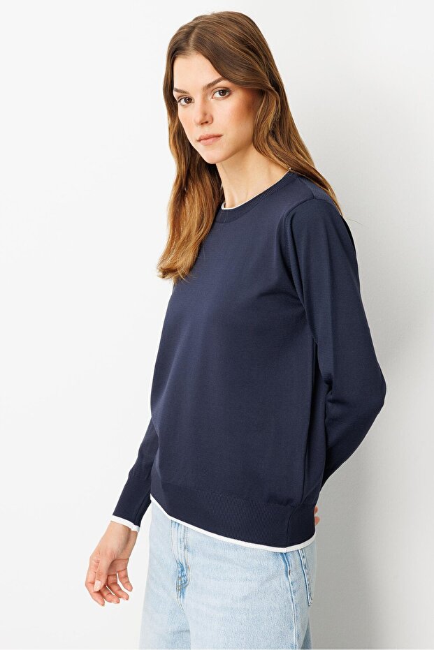 Biye Detaylı Basic Triko Kazak-LACI - 3