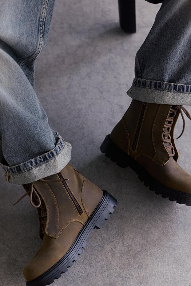 Bağcıklı deri bot - 1