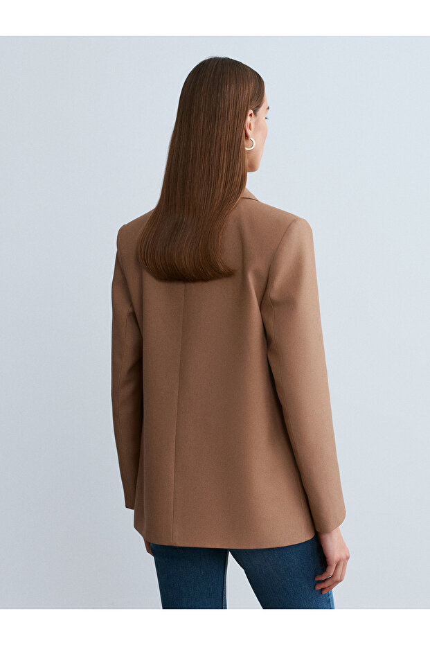 60767 Blazer Ceket-Camel - 3
