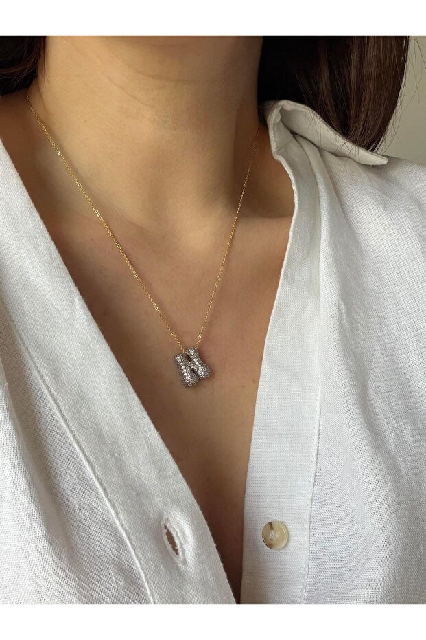 Çelik Balon Harf Kolye - 1