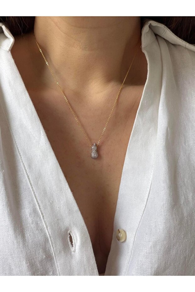 Çelik Balon Harf Kolye - 1