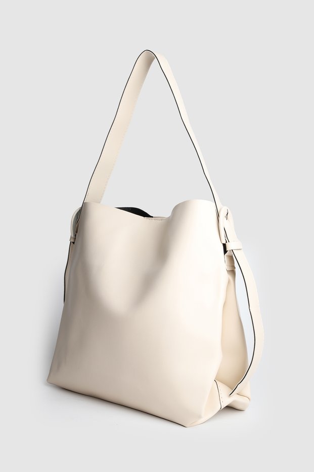 Lagraccio Paris Women's Perry Large Size Shoulder Bag with Buckle Detail