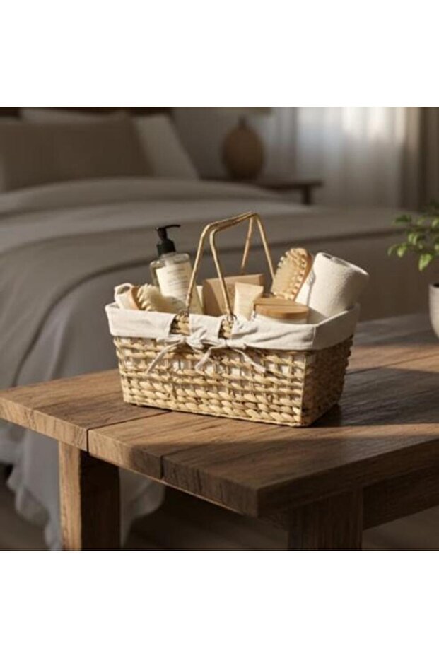 سلة رحلات خوص Natural Wicker Travel Basket