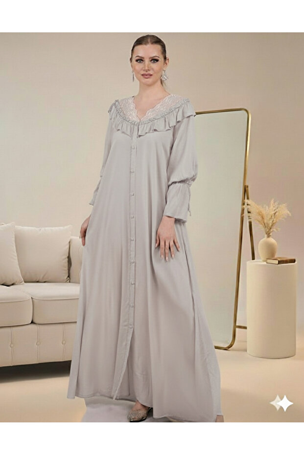 Premium Night gown with intricate lace detailing