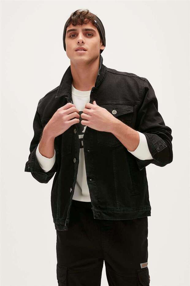 Roy Denim Jacket Men's Black Jacket - 4