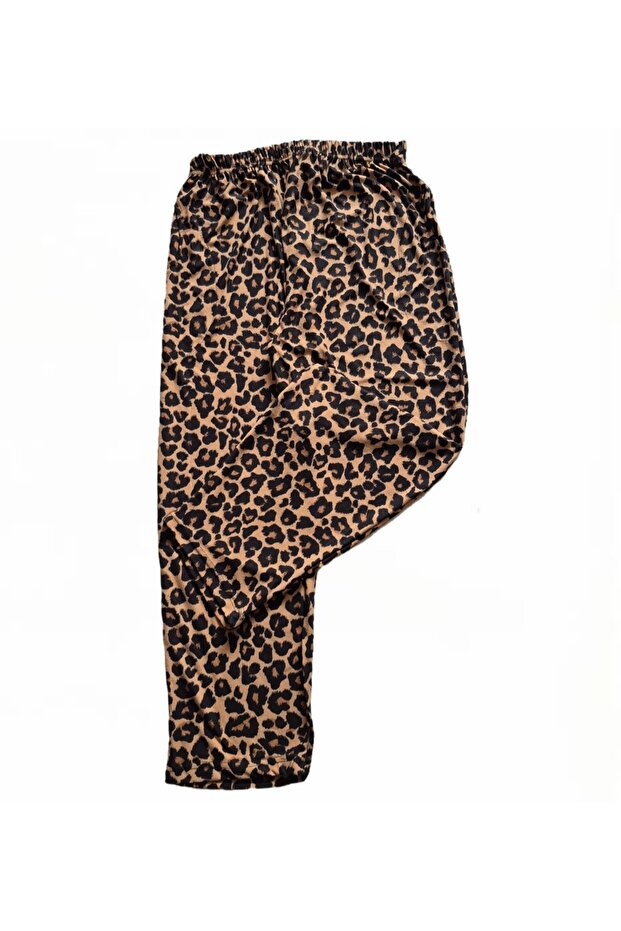 Leopard Print Standard Fit Women's Comfortable Fit Home Wear Sweatpants with Pockets