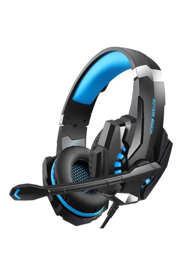 Gaming Headset - KOTION EACH G9000 Pro - Noise Isolating Microphone, LED Light, Over-Ear Comfort