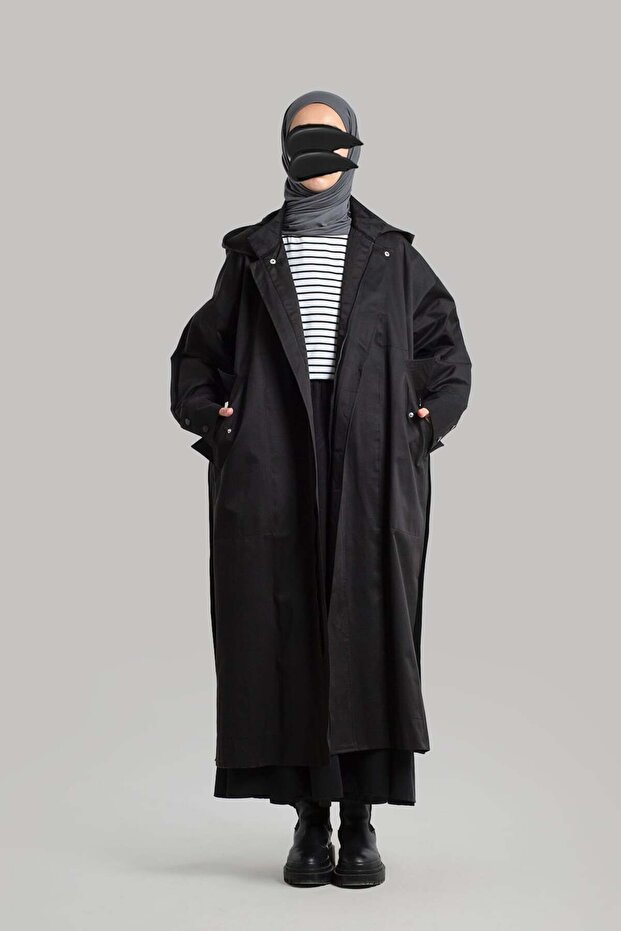 Parka Yağmurluk - Siyah - 8