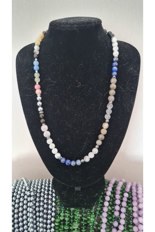 Natural Stone Pendant Anxiety, Fear Worry Sresi Purification Necklace